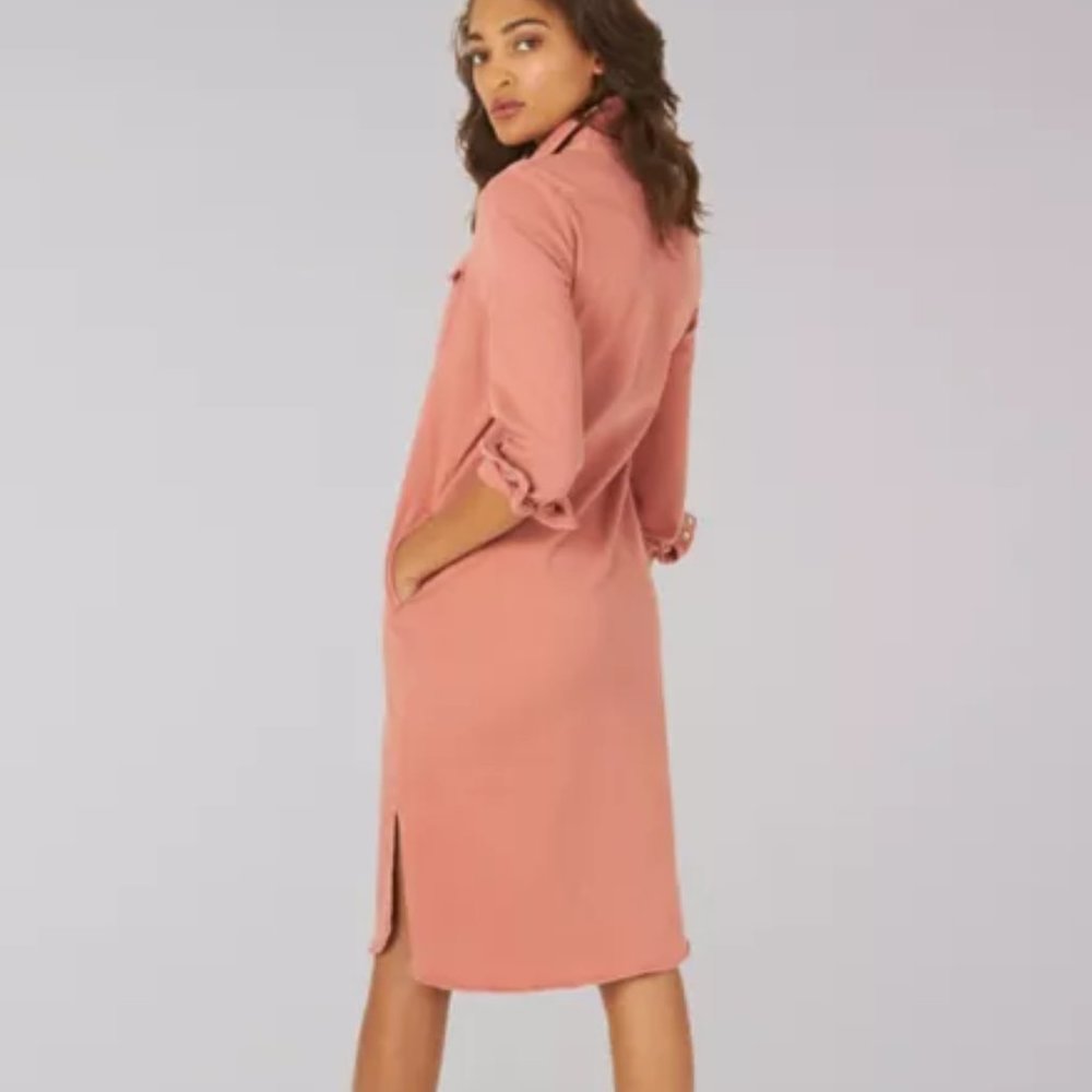 LEE Vintage Modern M Canyon Rose Western Denim Jean Shirt Dress Jacket NWT - Picture 9 of 12